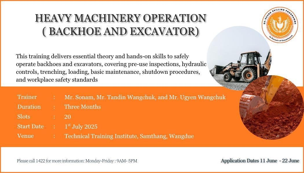 Heavy Machinery Operation ( Backhoe and Excavator)